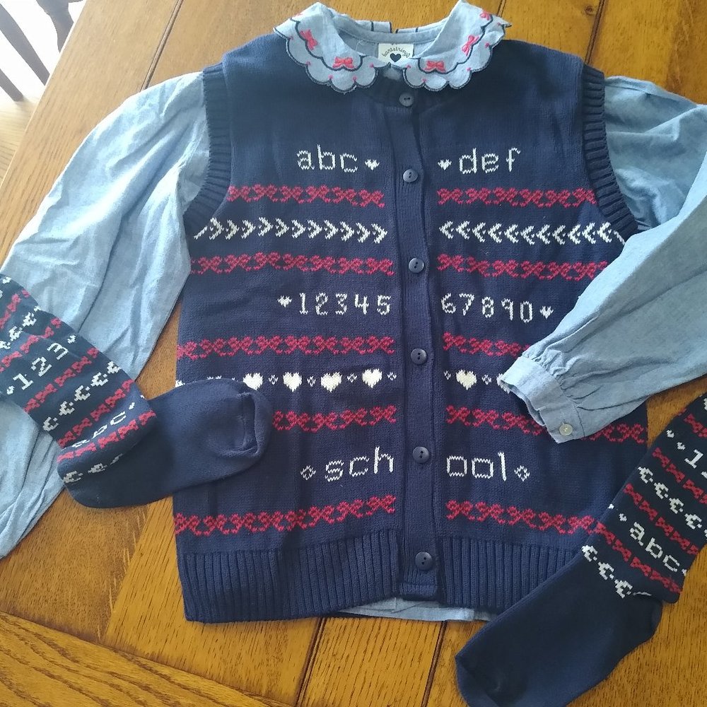 Hartstrings Girls 14/16 Back-to-School Vest and Blouse